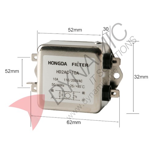 Hongda AC Power Filter HD2AC-10A