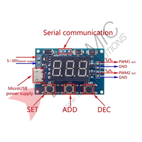 PWM Frequency Duty Cycle Adjustable Square Wave Signal Generator