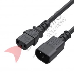 Power Cable Extension 3-Pin C14 Male To C13 Female 1.5m 3x0.75mm