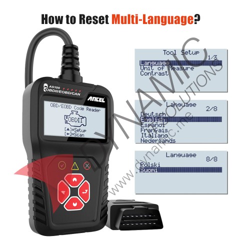Ancel AS100 Car Diagnostic Tool Code Reader OBD 2 ELM327