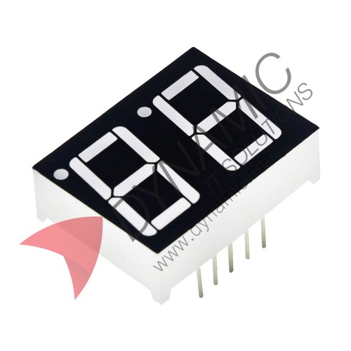 7 Segment 2 Digits 0.28" Red LED Common Cathode (2821AS)