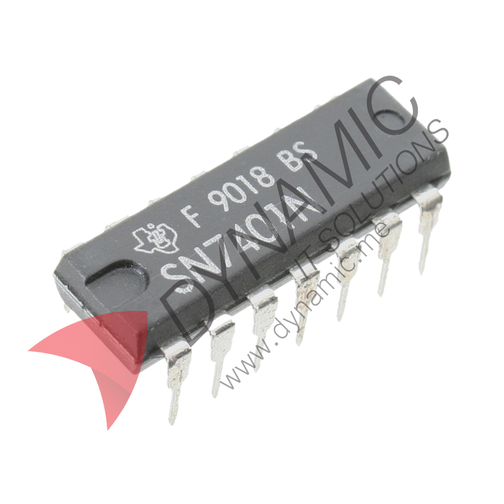 dynamic ic 7401 quad 2 input nand gate open collector
