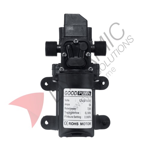 Water Pump 12V 6A 130PSI 6L/Min with Pressure Switch
