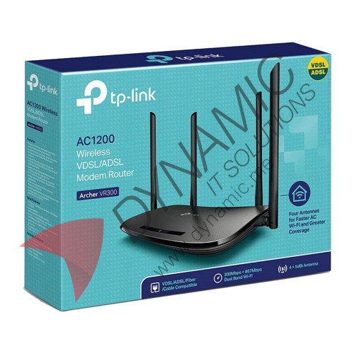 TP-Link Archer VR300 AC1200 Wireless VDSL/ADSL Modem Router