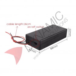 Battery Holder Case 2x18650 with Switch