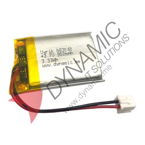 Lithium Polymer Rechargeable Battery 3.7V 083040 900 mAh (with PCM)