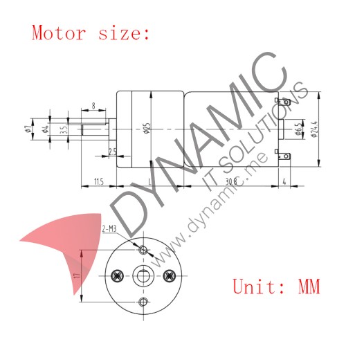 DC Motor with Gearbox JGA25-370