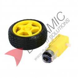 DC Car Motor With Supporting Wheel