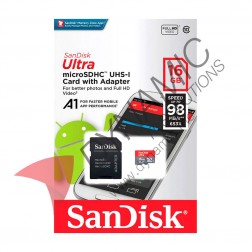 SanDisk Micro SD Card with Adapter - 16GB (Class 10)